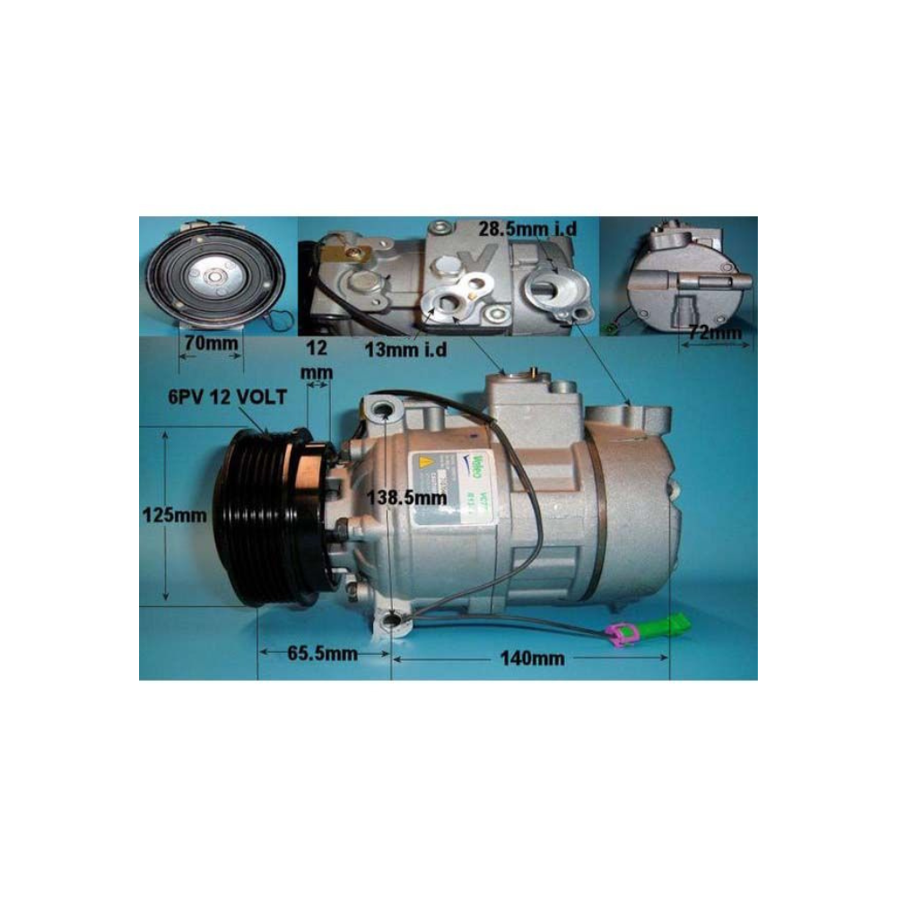Compressor (AirCon Pump) Audi S8 3.7 V8 Petrol (Aug 1997-Sep 2002)